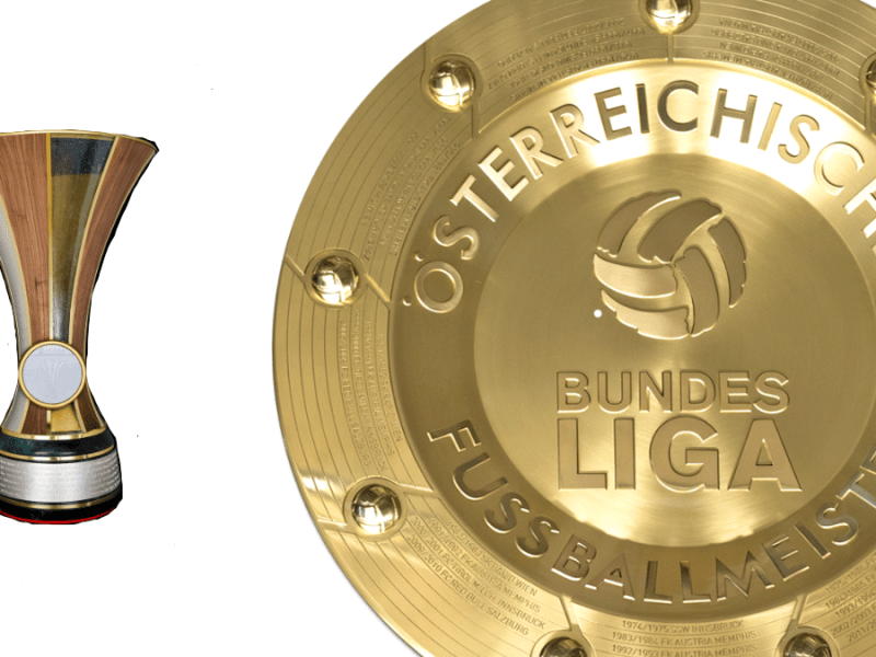 Die Entwicklung der Bewerbslogos auf den Trikots im österreichischen Fußball